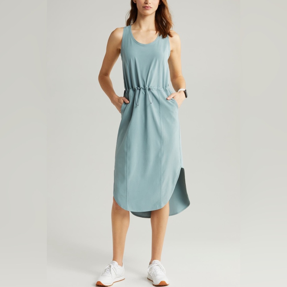 Zella Nordstrom In Flight Drawcord Waist Utility Dress XL - Picture 2 of 6